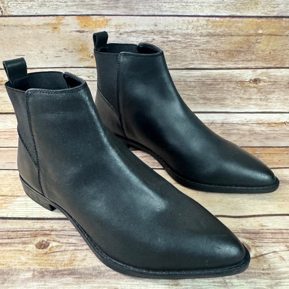 ASOS Womens Black Pointed Toe Minimalist Ankle Boots 5.5